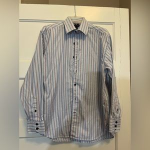 Men’s Blue and Red Striped Tommy Hilfiger Shirt Size Medium